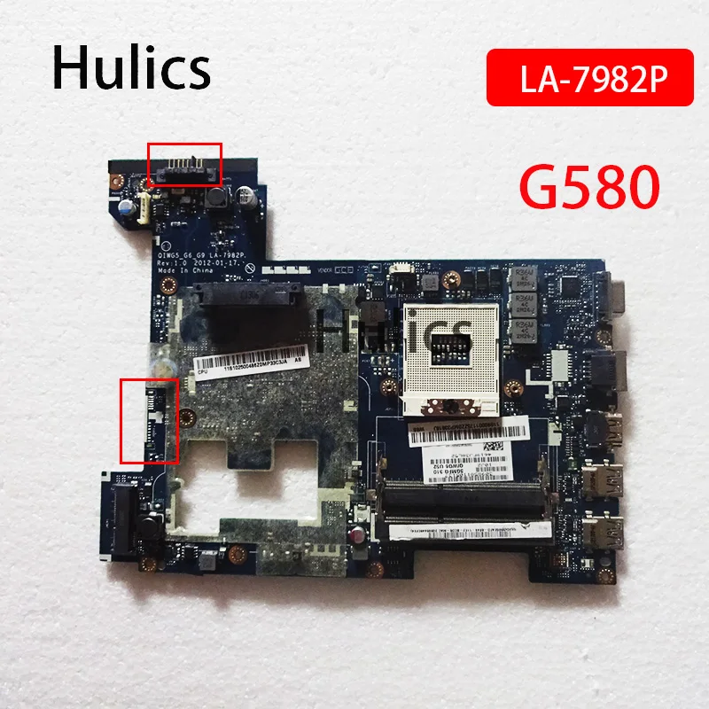 

Hulics Used LA-7982P For Lenovo G580 Laptop Motherboard QIWG5 SLG8E Mainboard DDR3 Main Board