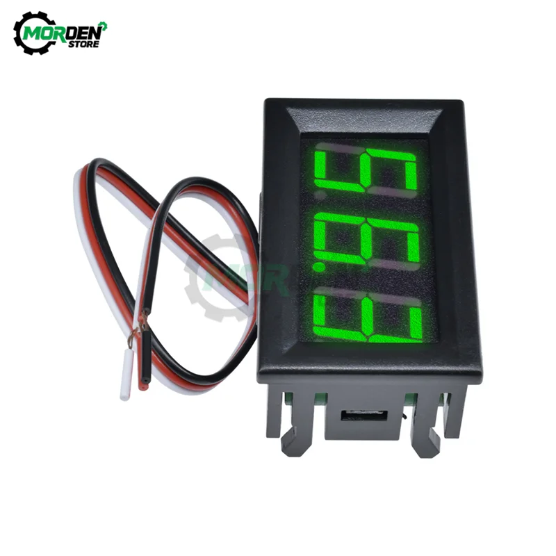 Mini voltmètre numérique à affichage LED, 0.56 pouces, DC 0-100V, testeur de tension, panneau de volts à 3 fils, rouge/bleu/vert