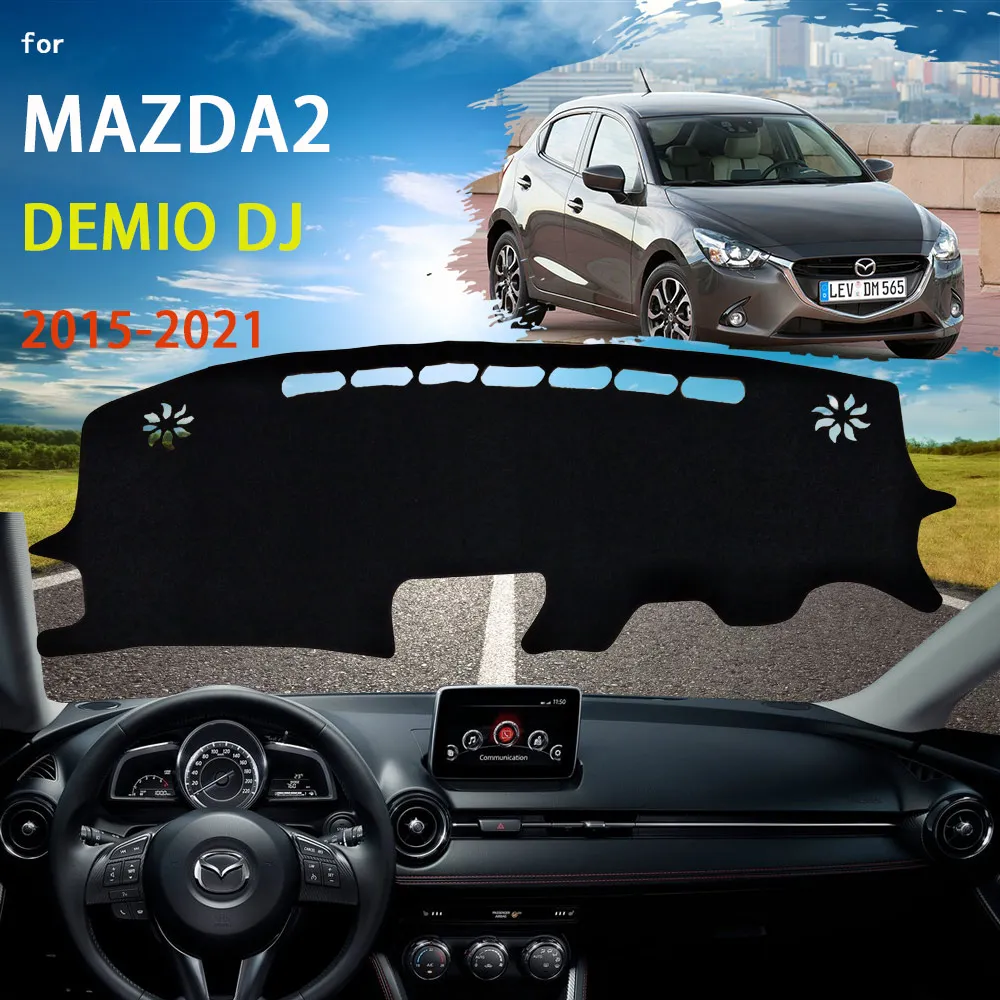 

Противоскользящий коврик для приборной панели автомобиля, коврик для Mazda2 Demio DJ DL 2015 ~ 2021, чехол для приборной панели, защитный солнцезащитный козырек, аксессуары 2016