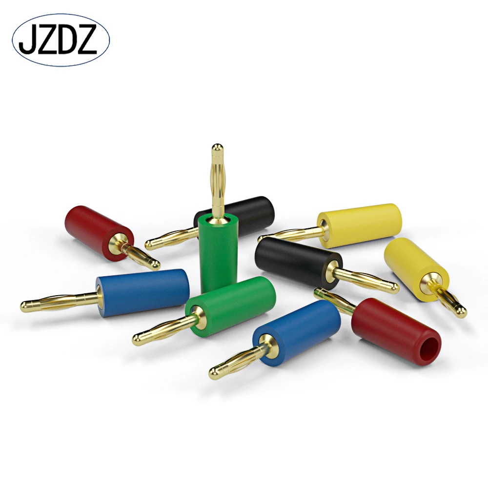 JZDZ 10pcs 2mm Banana Plug Electrical Connector Adaptor 5 Colors J.10002