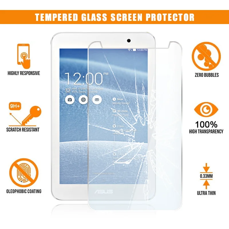 For ASUS MEMO Pad 7 ME176CX ME176C Tablet Tempered Glass Screen Protector Scratch Proof Anti-fingerprint HD Clear Film Cover