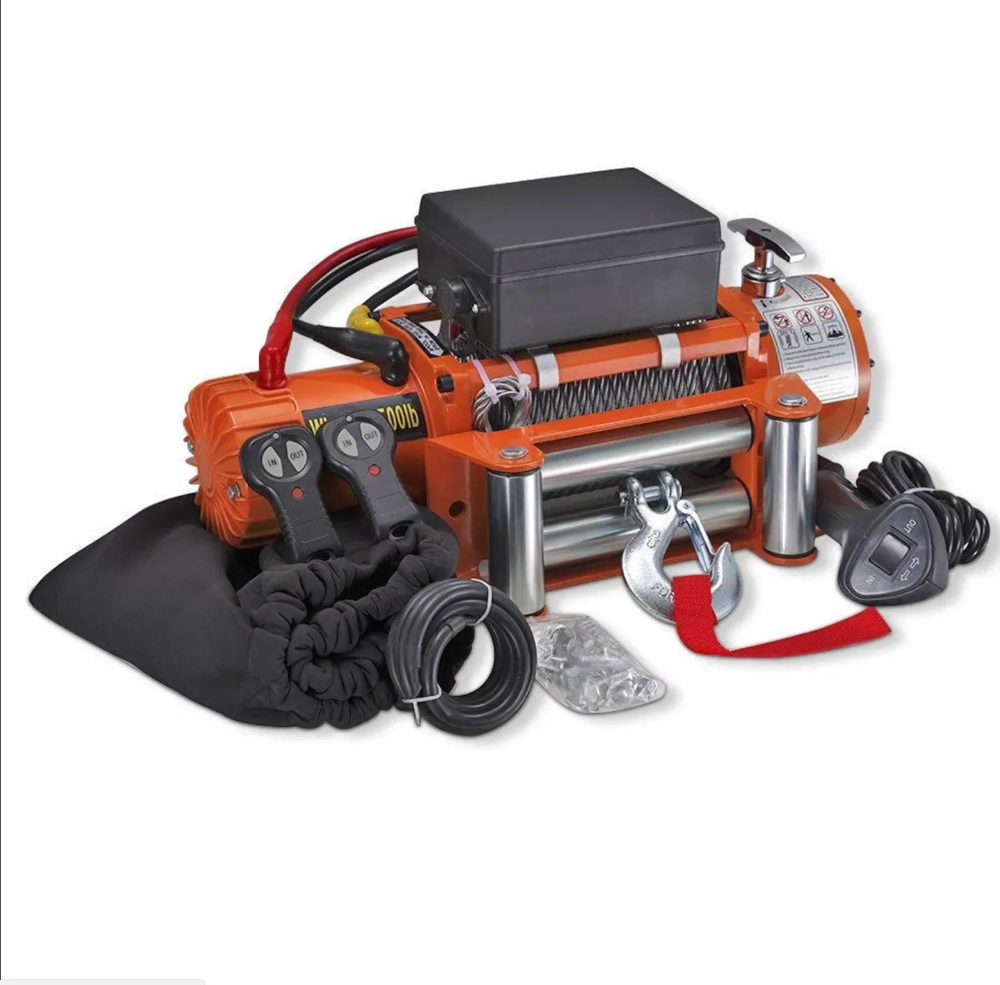 Off-road self-driving electric hoist winch wireless remote control 13500 LBS electric winch wire rope