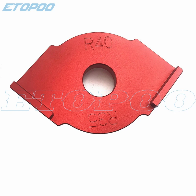 Imagem -06 - Carpintaria Aparar Raio Jig Modelos de Roteador Liga de Alumínio Cantos de Raio r5 R10 R15 R20 R25 R30 R35 R40 T10 T35 Pcs por Conjunto