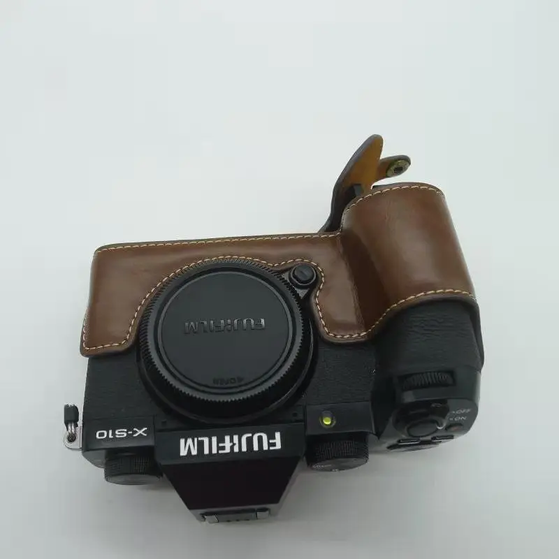 Kamera Video Tas Half Case untuk Fujifilm Fuji XS10 XS-10 Casing Bawah dengan Baterai Buka