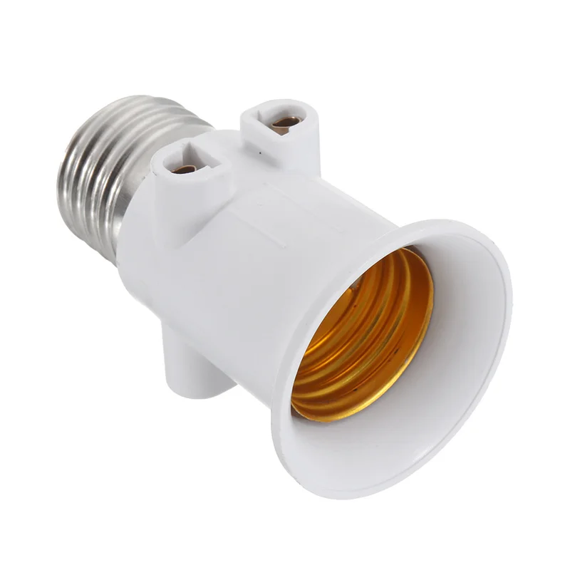 1PCS  4A E27 ABS EU Plug  Led Lamp Bulb Base Conversion Holder Converter  Socket Adapter Converter Light Adapter Lamp Holder