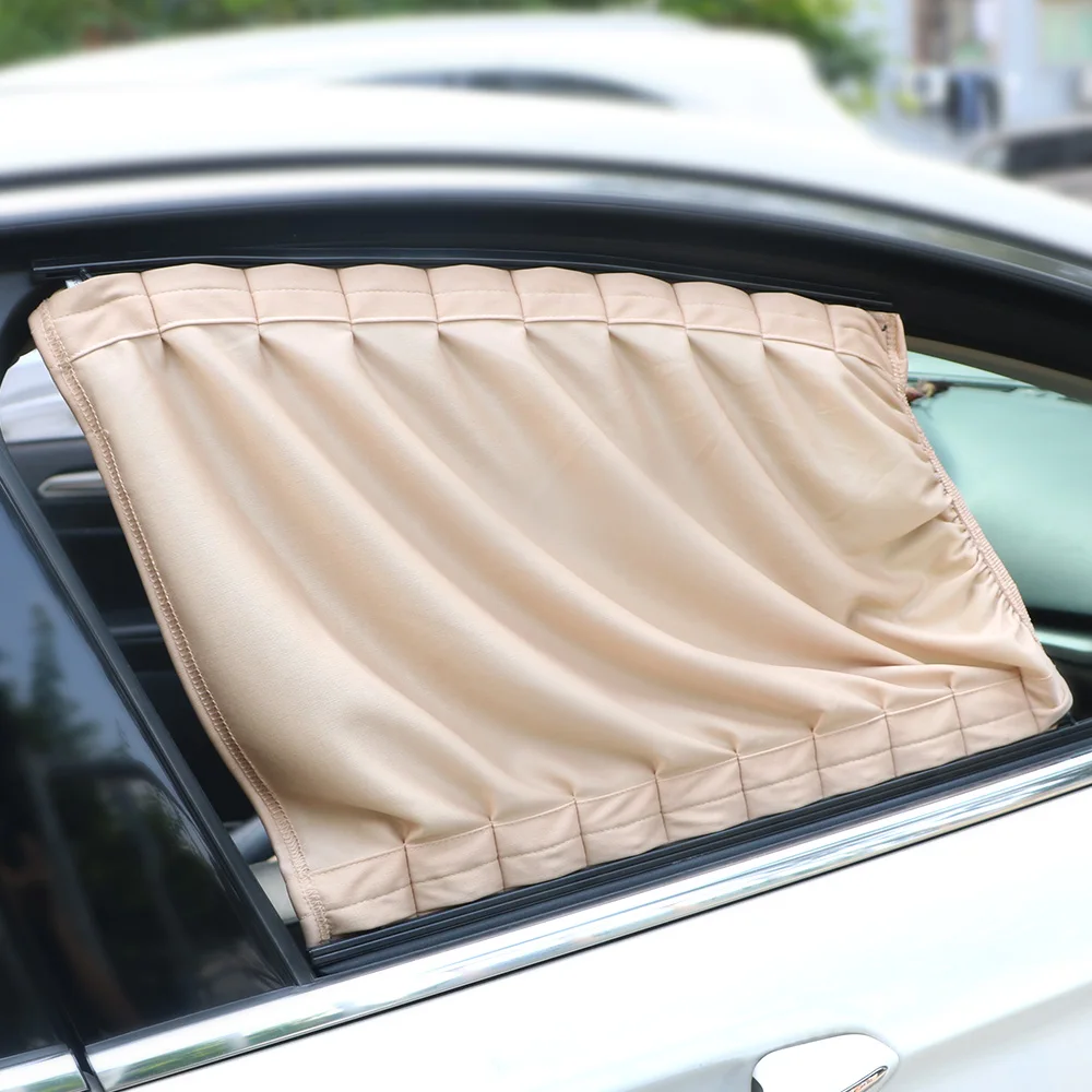 2pcs/Set Car Side Window Sunshade Curtains Universal Sun Visor Blinds Cover Auto Windows Curtain Aluminum Alloy Car Curtain