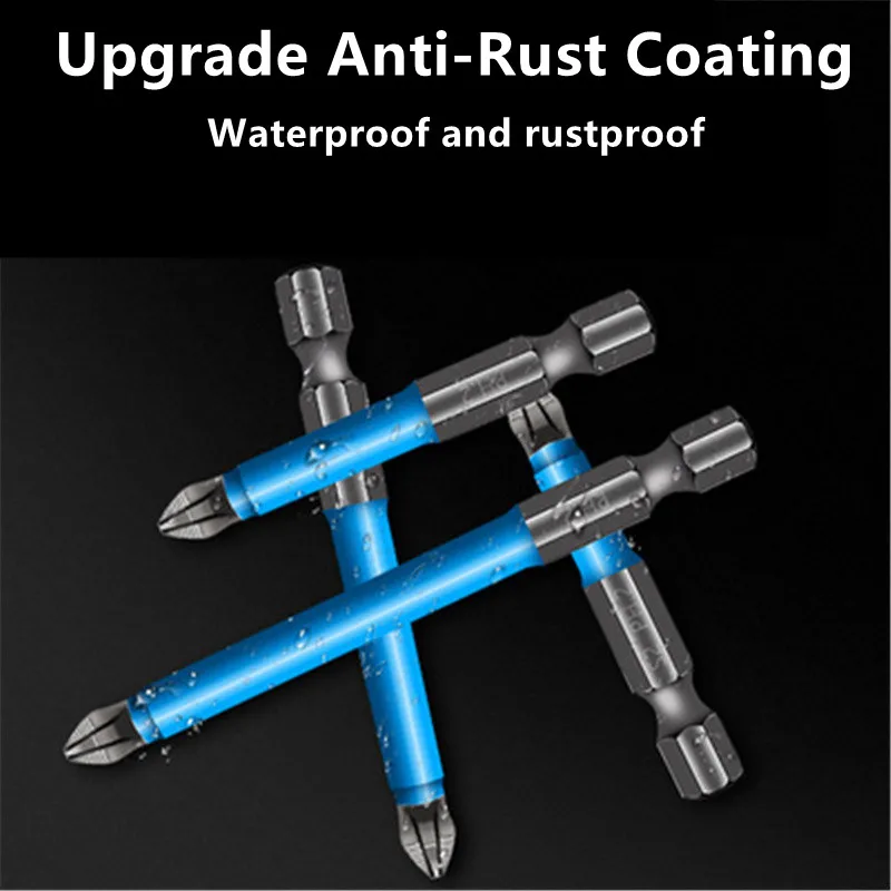 1 Buah Obeng Listrik Bit Anti-selip Silang 25-150Mm Sekrup Bit Listrik Bit Magnetik Kuat Sekrup Magnet Kuat