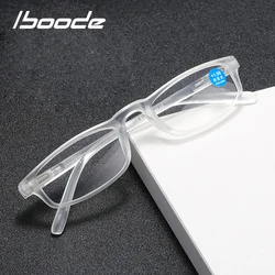 Iboode-Lunettes de lecture anti-rayons bleus pour hommes et femmes, petit cadre confortable pour la presbytie, lentille PC, hypermétropie, dioptrie + 1.0, 1.5