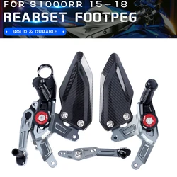 For BMW S1000RR S 1000 RR 2015-2018 S1000 RR Motorcycle Footrest Carbon Fiber Adjustable Rear Sets Foot Pegs Rearset Footpeg