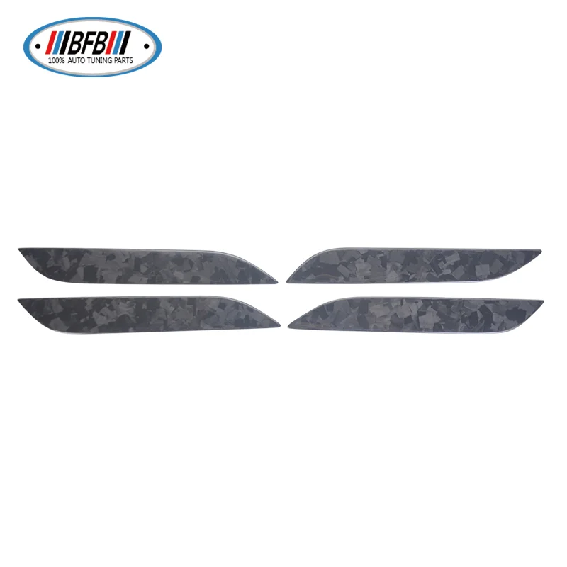 

Forged Carbon Fiber Side Car Door Handle Cover Trim Sticker Fit For Tesla Model S 2016-2023