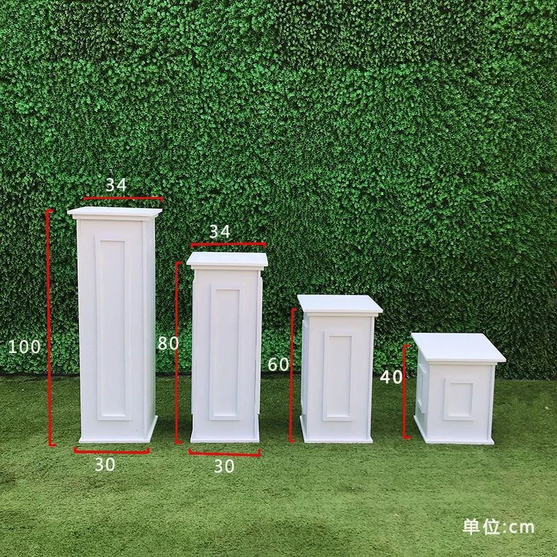 2pcs Wedding road lead frame PVC rectangular Roman column Stage background decoration Home Decoration, Festival Party Supplies