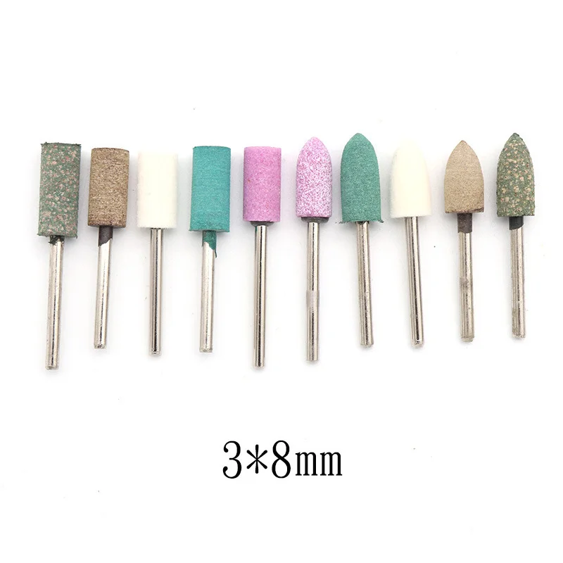 100pcs Assorted Mounted Point Grinding Stone Head Wheel Rubber Leather Polishing Tips fit Dremel Electric Grinder Rotary Tool