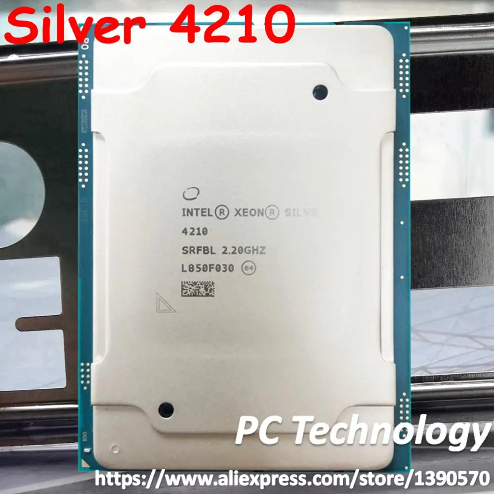 Original Intel Xeon Silver 4210 SRFBL Silver4210 Processor 13.75M Cache 2.20GHz 10-cores 85W LGA3647 Scalable CPU free shipping