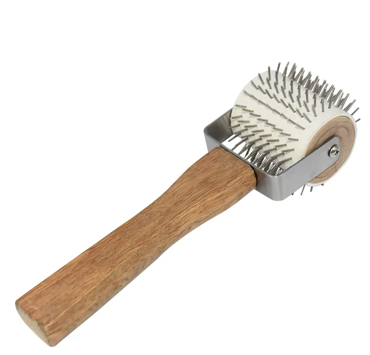 

1PC Stainless Steel Bee Honey Roller Type Extracting Uncapping Needle Roller with Wooden Handle Beekeeping Professional Tools