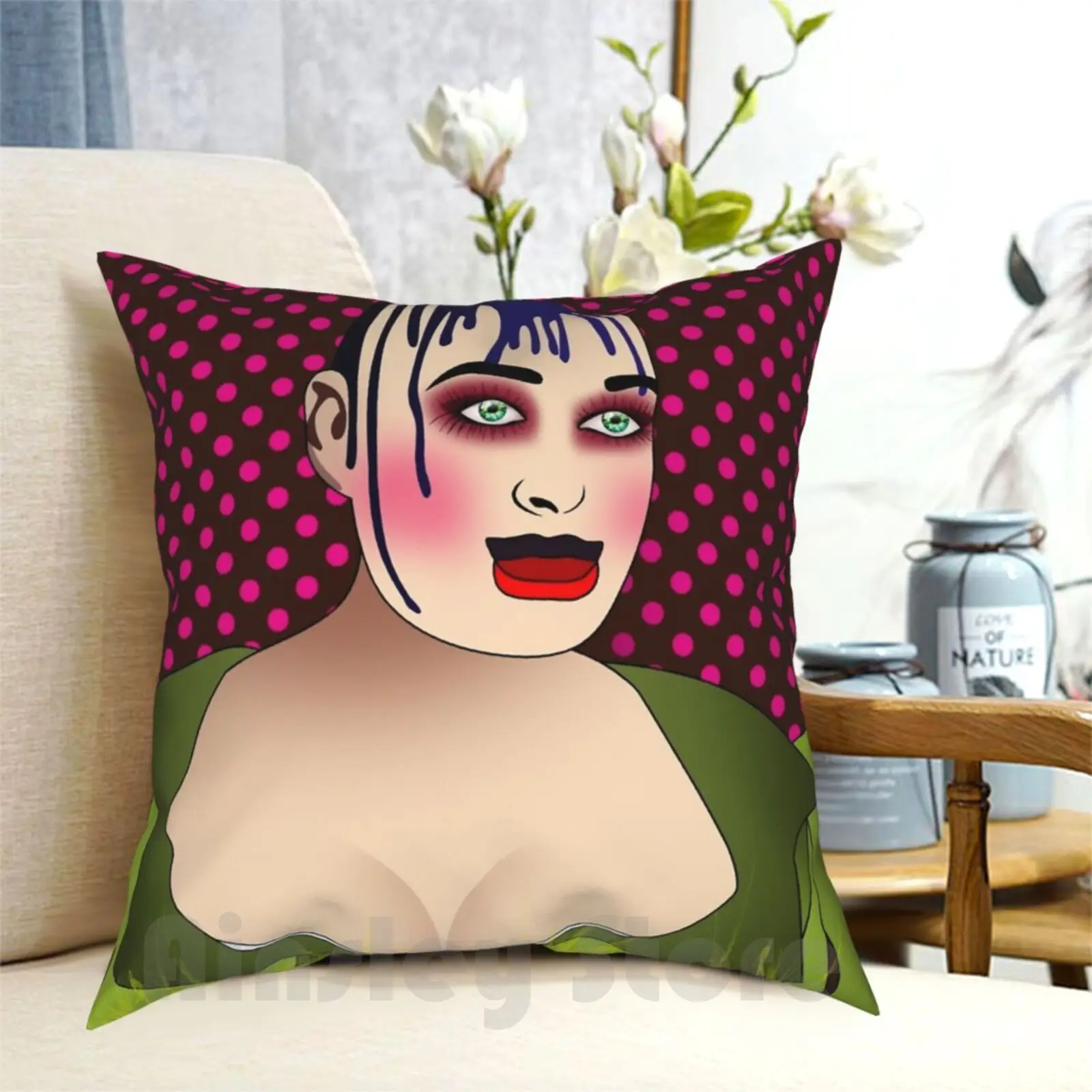 

Leigh Bowery Pillow Case Printed Home Soft Throw Pillow Leigh Bowery Cool Fun Famous Up Colors Boy George Comics Fashion