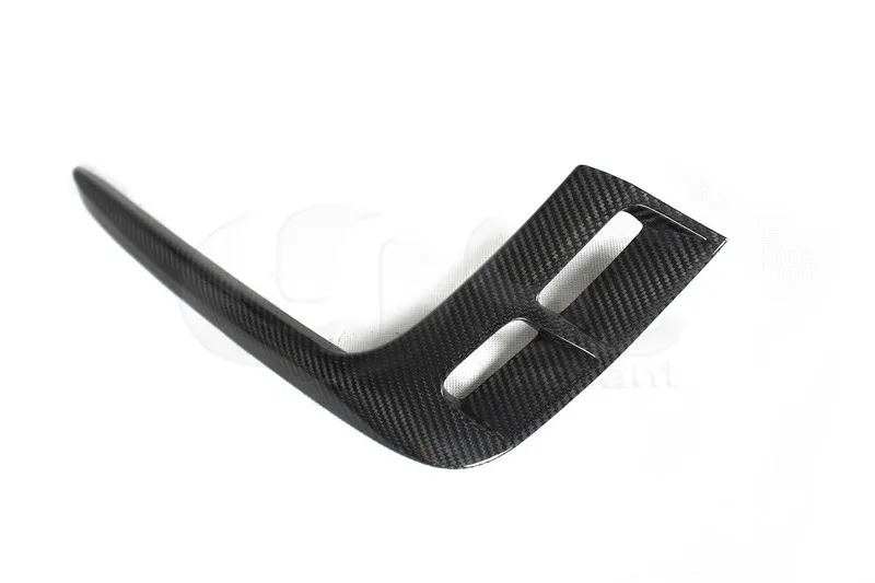 Car-Styling Carbon Fiber Canards Fit For 15-18 Bentayga Mulliner Carbon Package Style Front Bumper Air Duct Intake Addon Cover