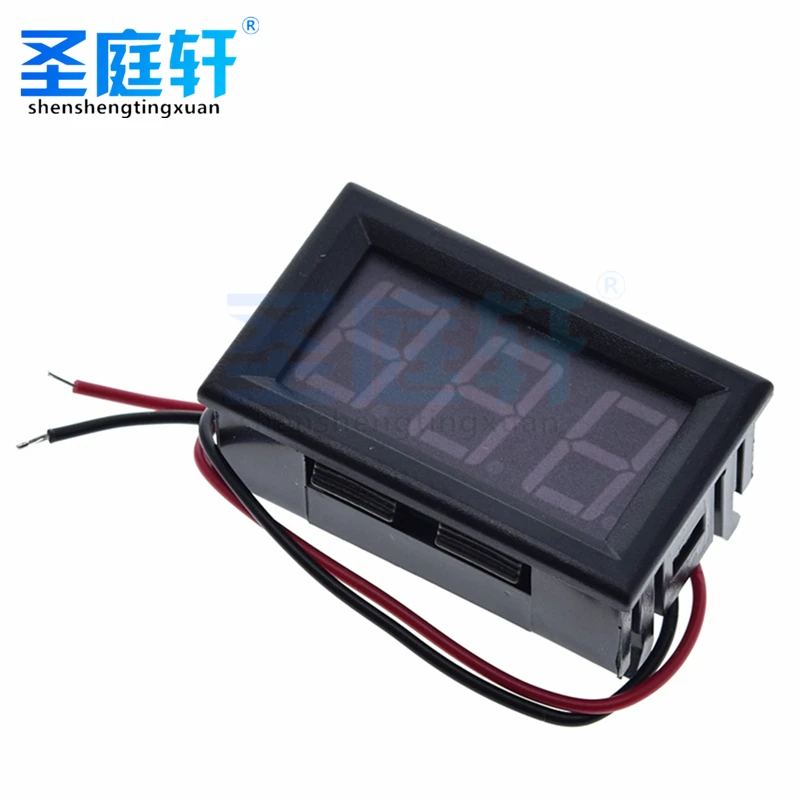 Two-wire DC voltmeter head, 0.56 inch LED digital voltmeter DC4.5V-30.0V reverse connection protection