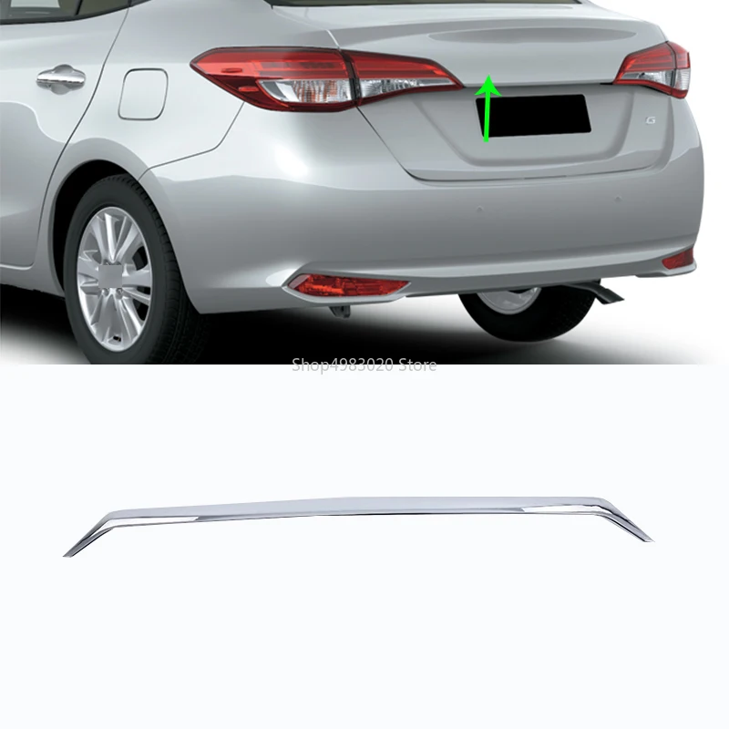 

Car Accessories Exterior ABS Chrome Rear Trunk Lid Molding Streamer Cover For Toyota Vios/Yaris Sedan 2019 2020 Car-styling