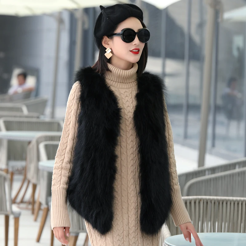 

Real Fur Vest Women Clothes 2020 Autumn Winter Jacket Women Raccoon Fur Sleeveless Coat Female Korean Jackets MY3509