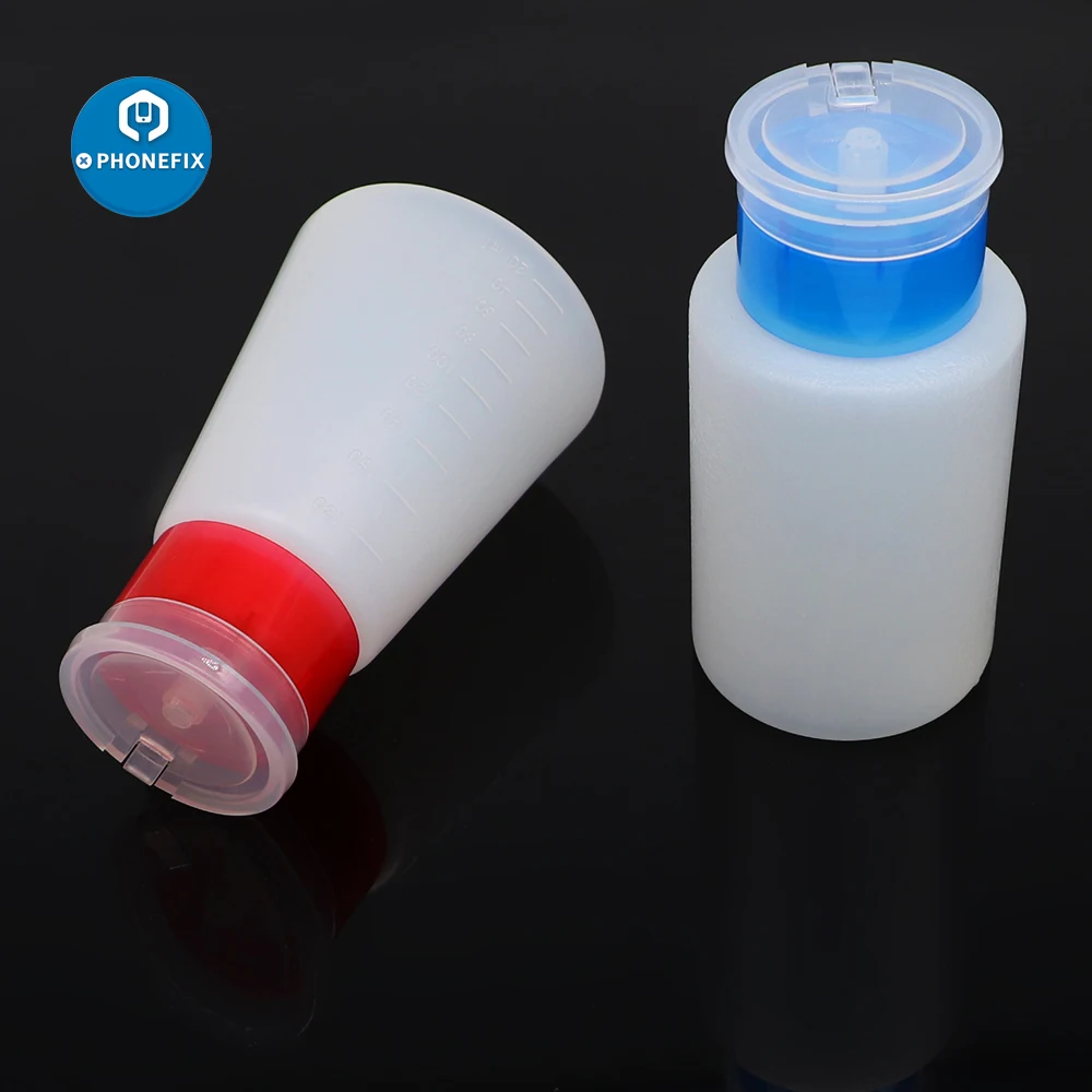 1pc 180ml Empty Plastic Pump Dispenser Nail Polish Remover Alcohol Liquid Press Pumping Dispenser UV Gel Flux Cleaner Bottle
