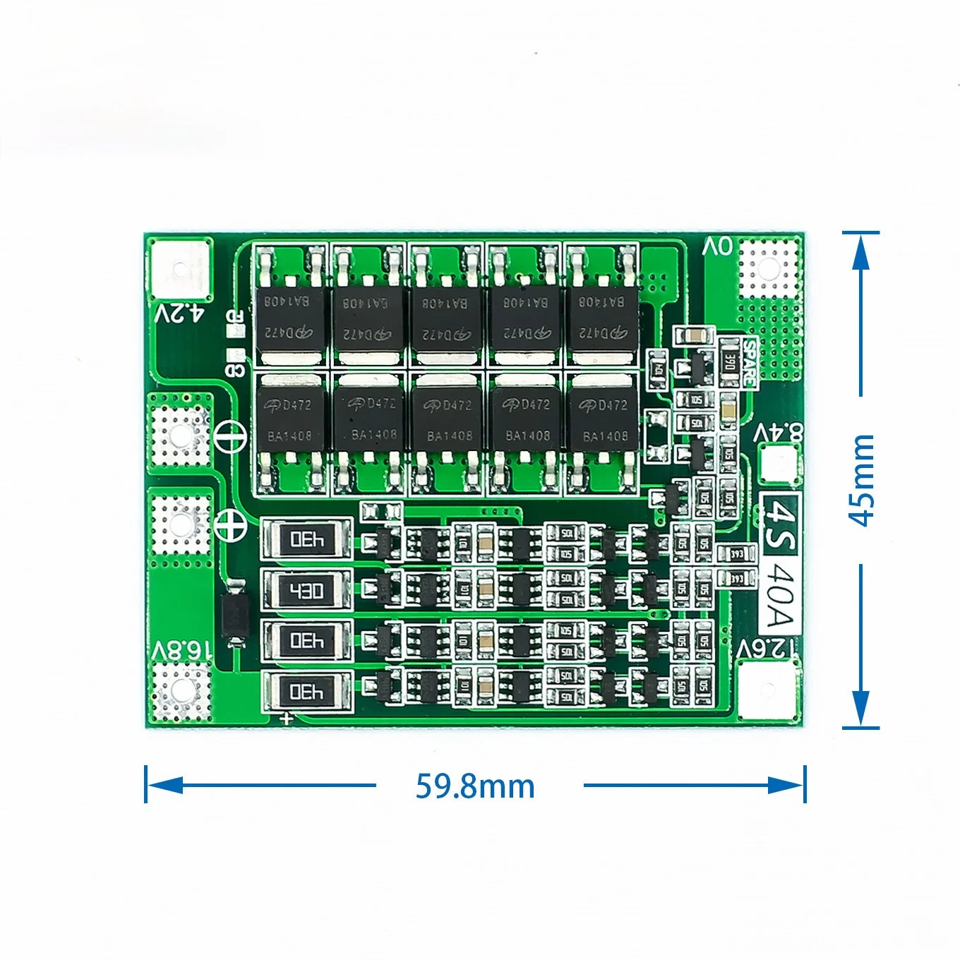 Li-ion Lithium Battery 18650 4S 40A Charger PCB BMS Protection Board Balance 18650 For Drill Motor 14.8V 16.8V Lipo Cell Module