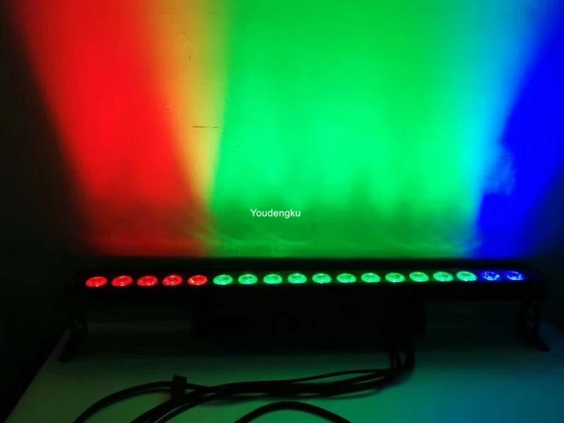 12 Buah 18X10 W 4 In 1 RGBW LED Wall Washer Bar Strip Lampu Dj Club Acara Pesta lampu Panggung Dinding Mesin Cuci Pixel LED Dot Lampu