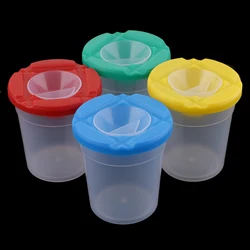 Dostawa sztuki 4 Piece Children No Spill Paint Cups with Colored Lids for Kids Painting