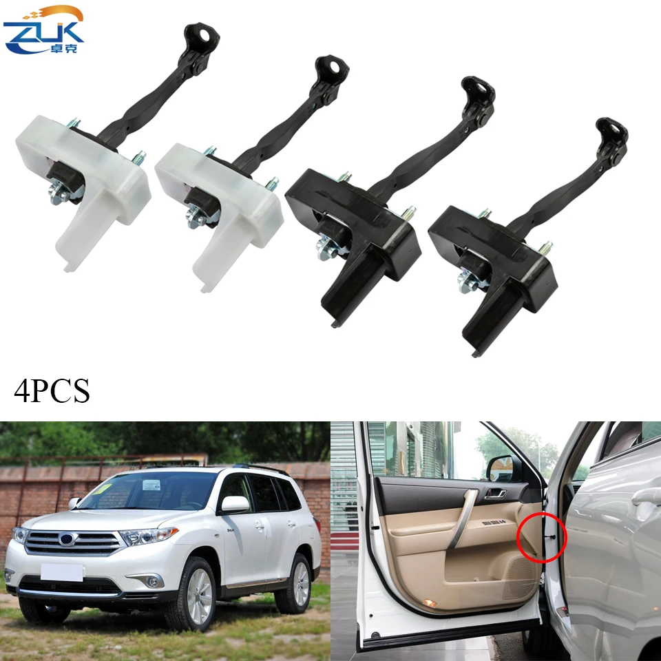 

ZUK 4PCS Front Rear Door Check Strap Stopper Jam Hinge Arm For Toyota Highlander GSU4 ASU4 2009-2014 68610-0E031 68630-0E031