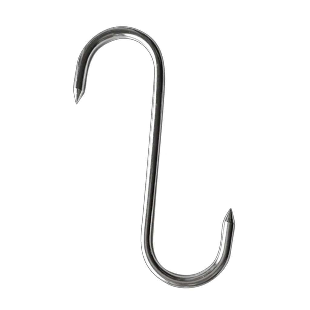 Butcher Meat Hanging S Hook 5.63inch (14.3cm) Kitchen Utensil Hanging Hanger - Heavy Duty 316 Stainless Steel