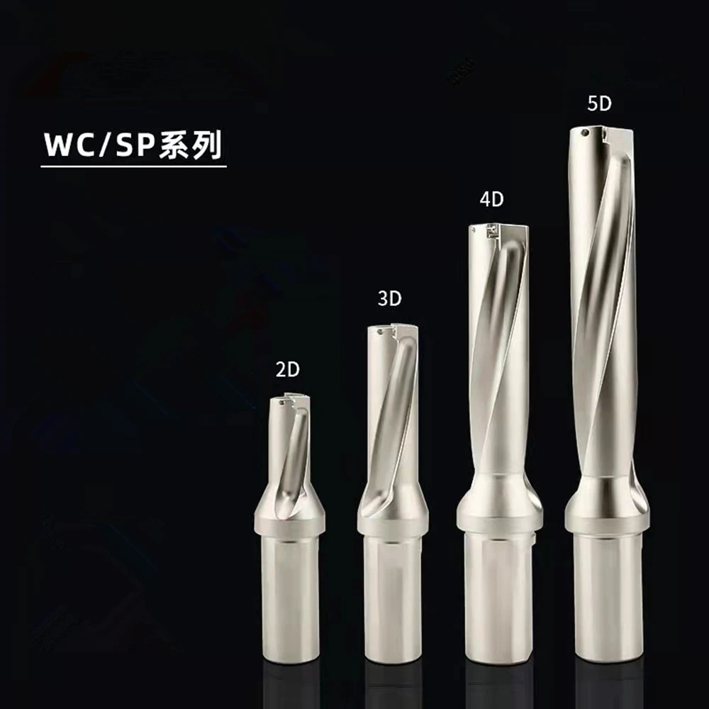 HOT WC Series เจาะกัดเจาะโลหะ Bites ใส่เจาะ13มม.-50มม.ความลึก2D 3D 4D Indexable U เจาะเครื่องจักร,เครื่องกลึง CNC