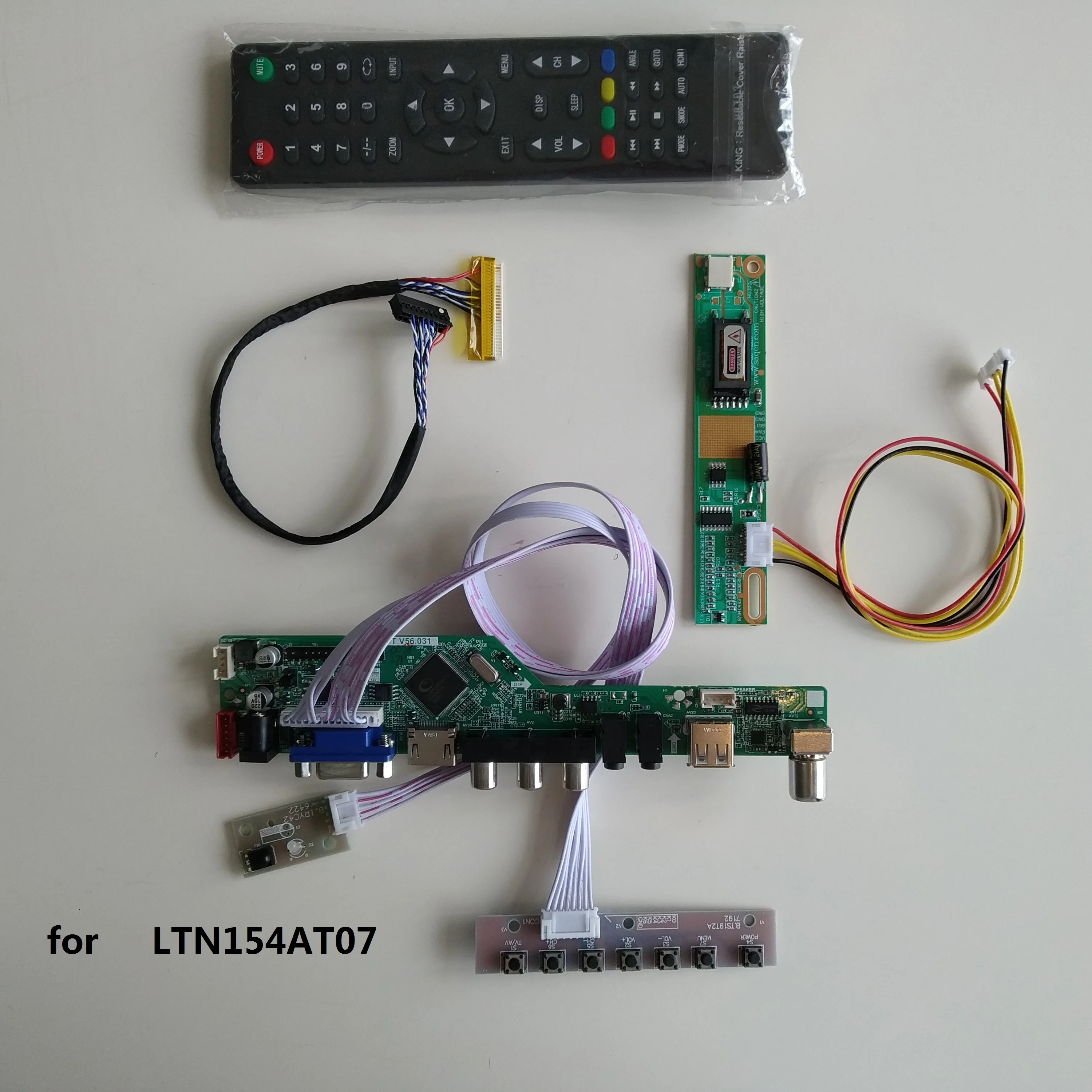 

TV USB LED LCD AV VGA AUDIO Controller driver Board Kit For LTN154AT07 15.4" 1280*800 panel Display Screen DIY