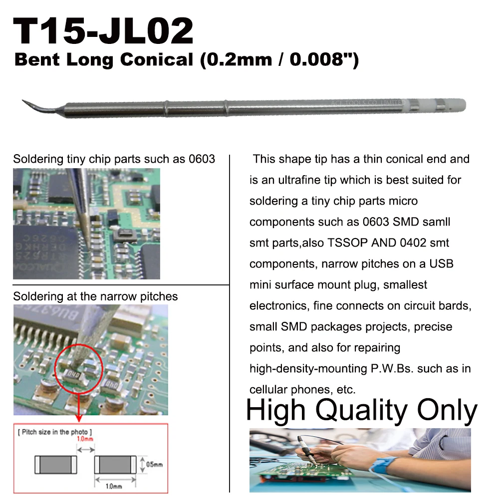 10 PCS T12-JL02เปลี่ยนหัวแร้งสำหรับ HAKKO FM-203FM-203 FM-204 FM-206 FX-951 FX-950 FX-952 FX-9501 FM-2028 FM-2027 FM-2021
