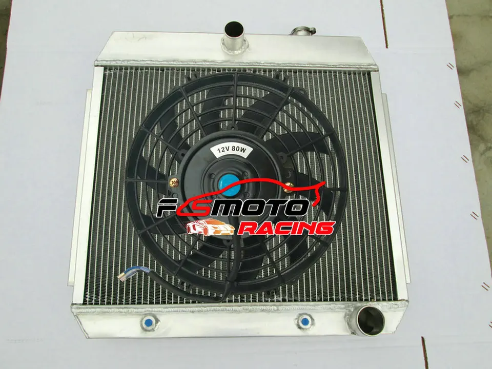 アルミラジエーター＆ファン シボレー・シェビー・ベルエアV8 SBC用