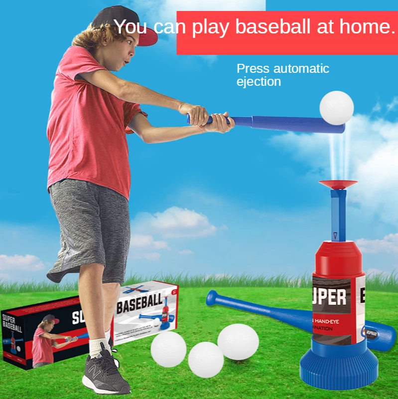 Lanceur automatique de battes de Baseball, jeux d'entraînement, Sports d'intérieur et d'extérieur, ensemble de balles en T, machine à batter pour enfants