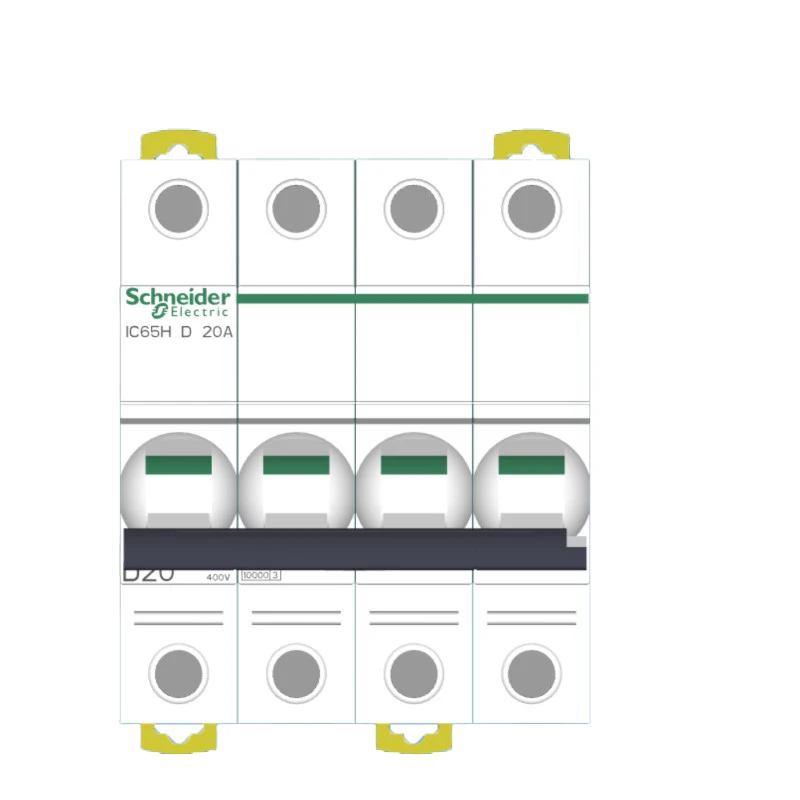 

D Type 4P 6A 10A 16A 20A 25A 32A 40A 50A 63A Miniature Circuit Breaker Leakage Protection Acti 9 Series IC65H Air Switch