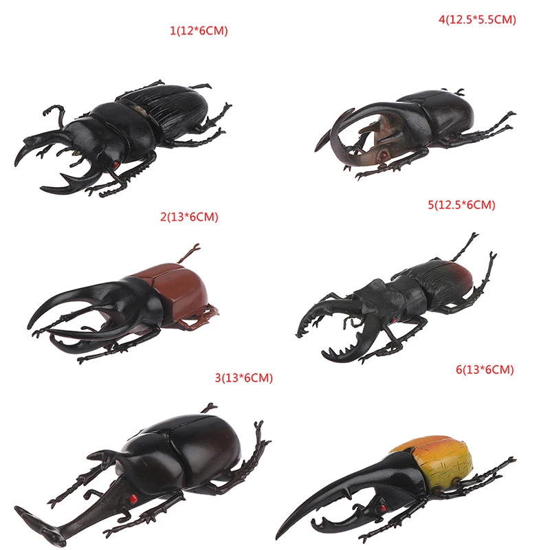 6 style 13cm simulation beetle Toys Special Lifelike Model Simulation insect Toy nursery teaching aids joke toys