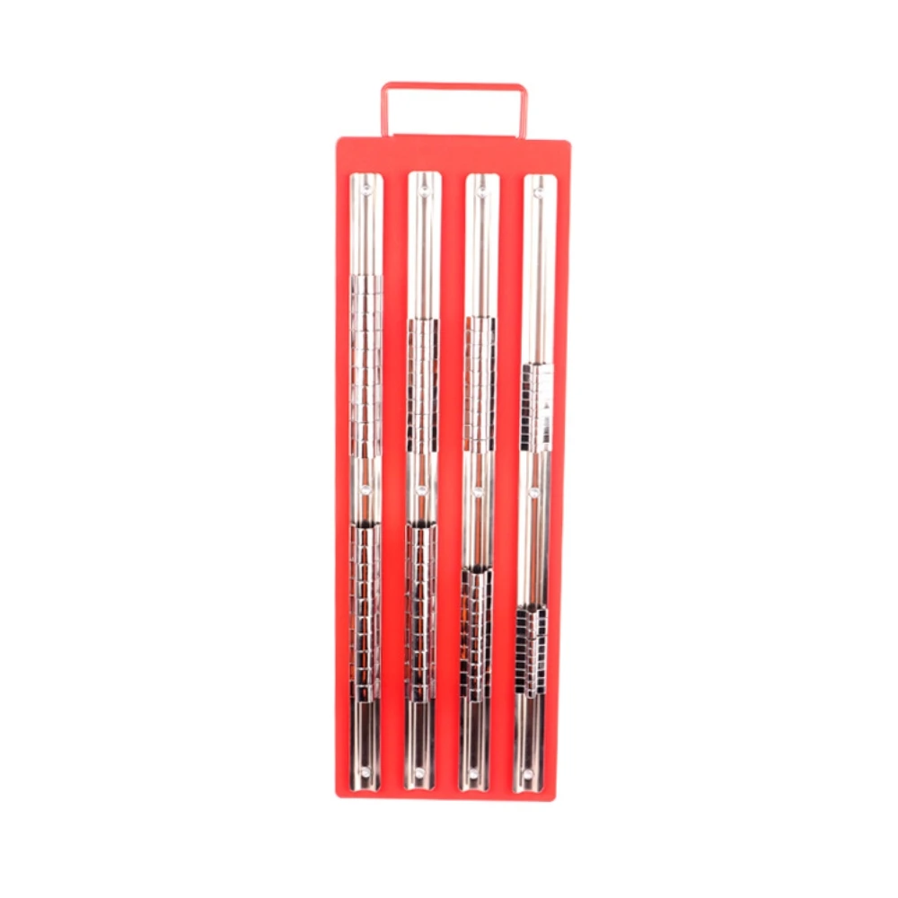 80PCS Stainless Steel Socket Tray Rack 1/4 Inch 3/8 Inch 1/2 Inch Snap Rail Tool Set Organizer