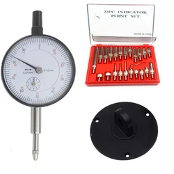 Indicador de Dial de 0-10mm, 25mm, 30mm, indicador de prueba trasero, 22 unidades, M2.5, 4-48, punta de rosca para Dial e indicadores de prueba, conjunto de puntos