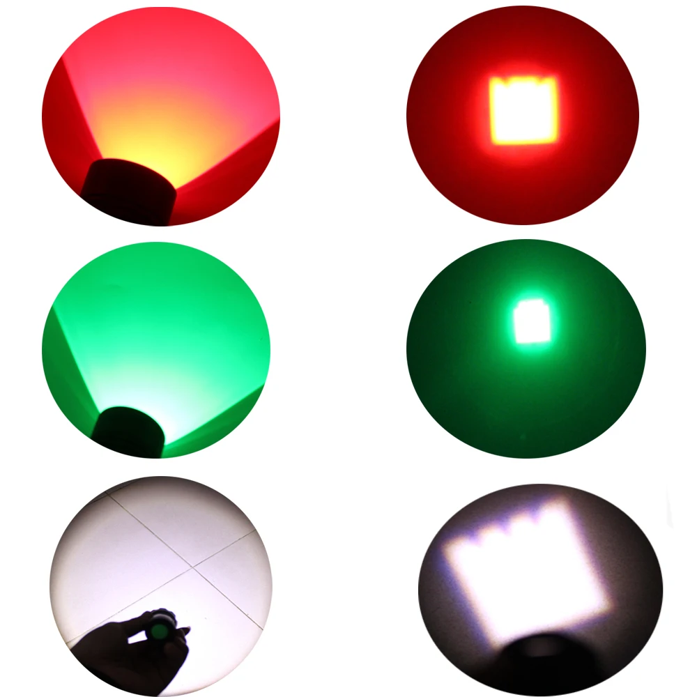 Linterna táctica LED portátil para caza, luz nocturna con zoom, blanca, roja, verde, IR, 18650