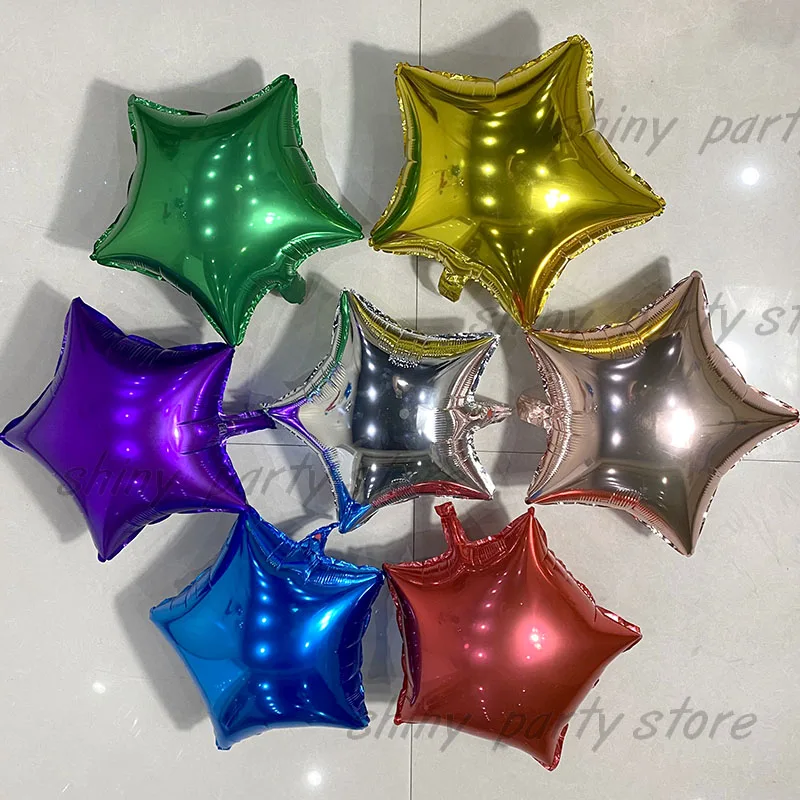 18inch Foil Baloons Gold Silver Heart Start Shape Birthday Party Decoration Wedding Baloon Anniversaire Air Globos Helium Globos