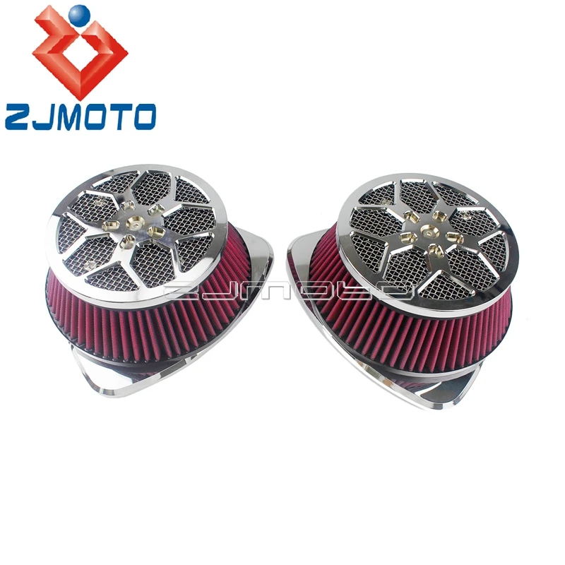 For Suzuki Boulevard M109R Boss VZR VLR 1800 M109R2 M109RZ C1800R Intruder Motorcycle Dual Air Cleaner Intake Air Filter Cover