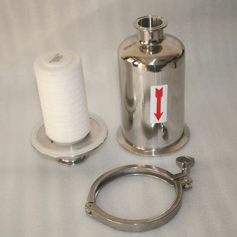 Sanitary 304 Stainless Steel Direct-Through Filter Pp Microporous Filter/pipe Filter /226 Filter Element