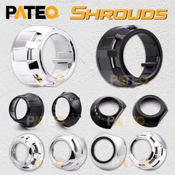 2.5 inch 3 inch Headlight Lens Shrouds Bezel Decorative Covers For LED HID Projector Lens WST/Hella 3R G5/Q5 Headlights