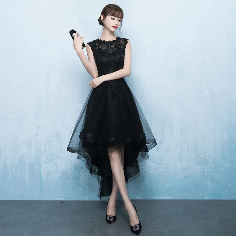 New Black High-Low Prom Dresses DongCMY 2024 Vestidos Elegant Party Special Occasion Women Dress