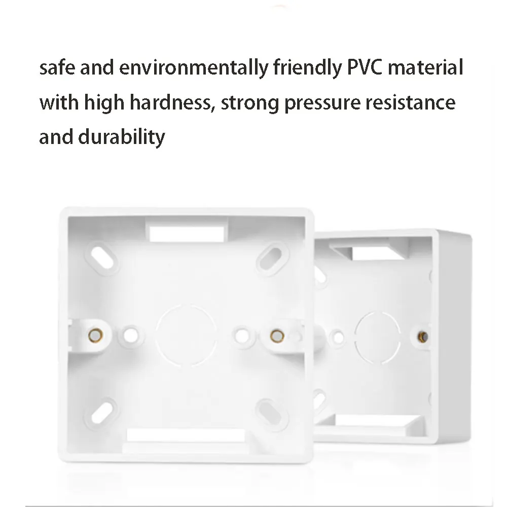 86X86 PVC Thickening Junction Box External Wall Mounting Surface Installation Suitable for 86 Standard Switch and Socket