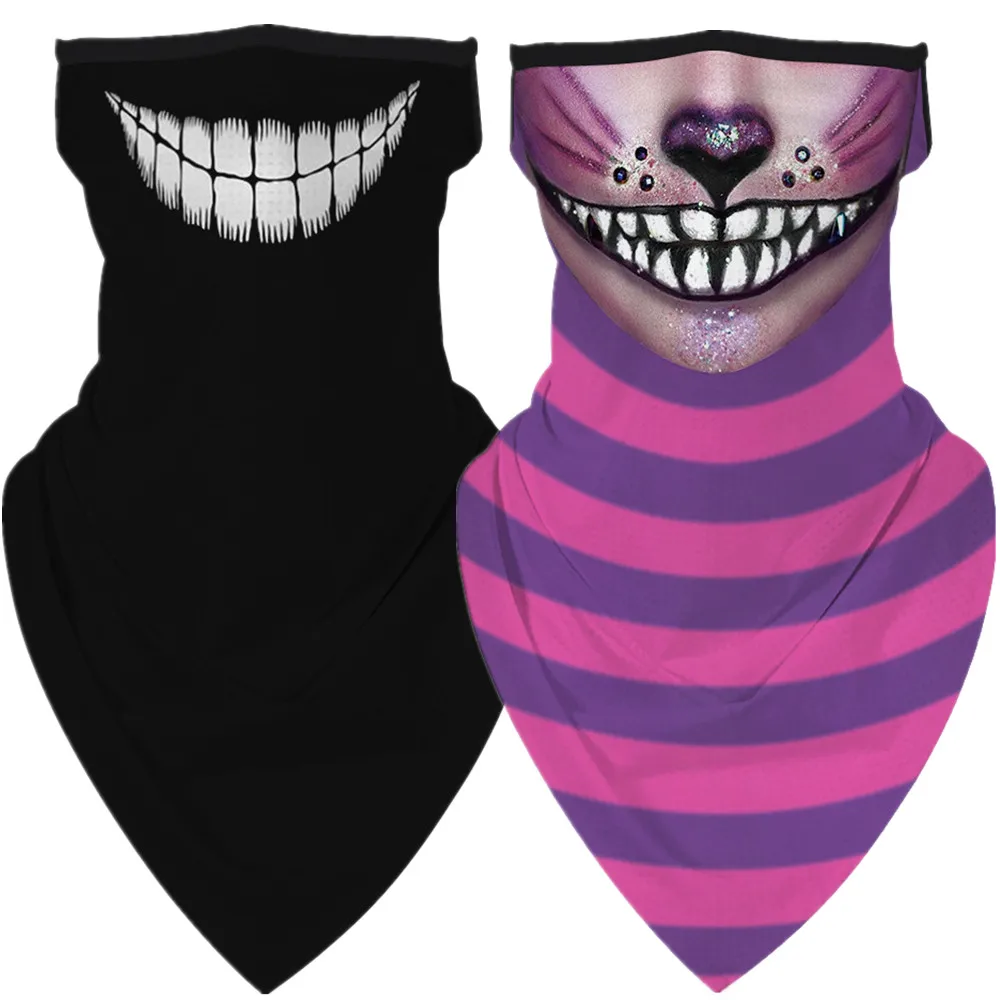 New 2020 Alice in Wonderland Cheshire cat Motorcycle Multifunction Cycling Neck Scarf Masks Bandana Headband Cosplay Balaclava