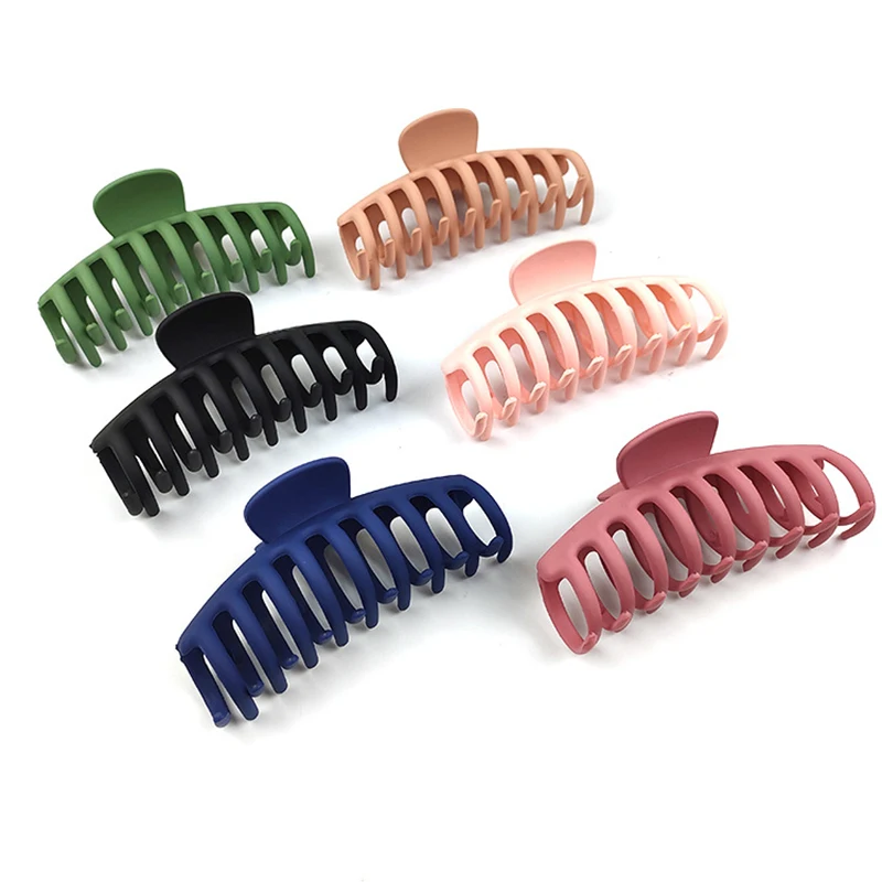 New Solid Color Claw Clip Large Barrette Crab Hair Claws Bath Clip Ponytail Clip for Women Girls Fahsion Hair Accessories Gift