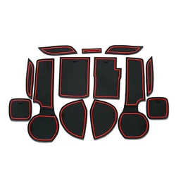 Car Door Groove Mat For suzuki SX4 S-Cross 2014-2018 Gate Slot Mat Rubber Anti-Slip Mat