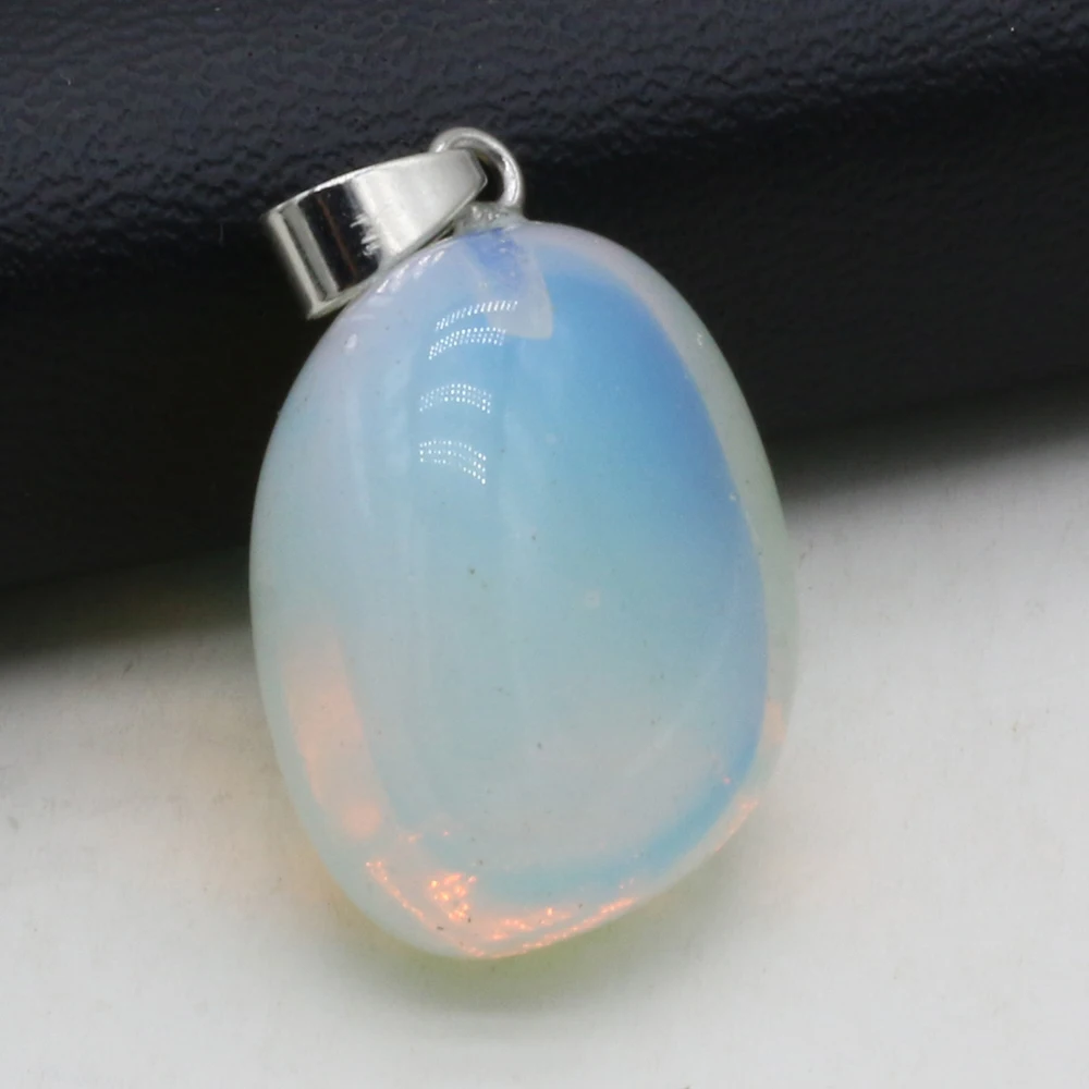 Natural Gem Stone Opal Irregular Shape Pendant Handmade Crafts DIY Necklace Jewelry Accessories Exquisite Gift Making for Woman