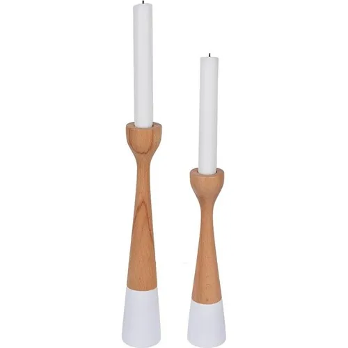 Utyawood White Decorative Candlestick Set